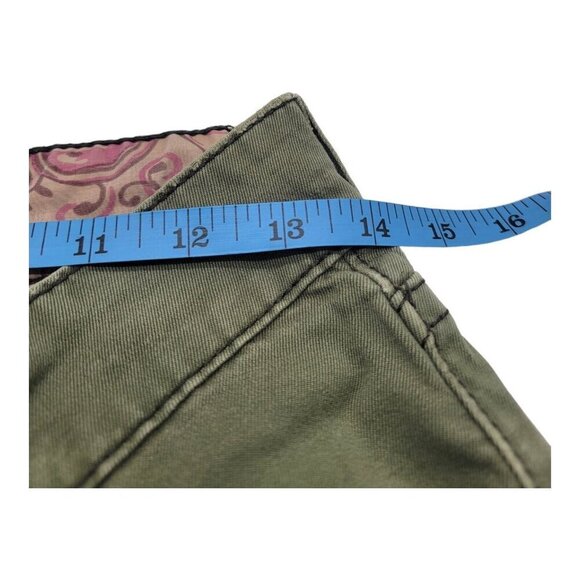 Levis Jeans Women’s Size 8 Green 542 Low Flare Safari Military Rodeo Hip Hop - Picture 8 of 12